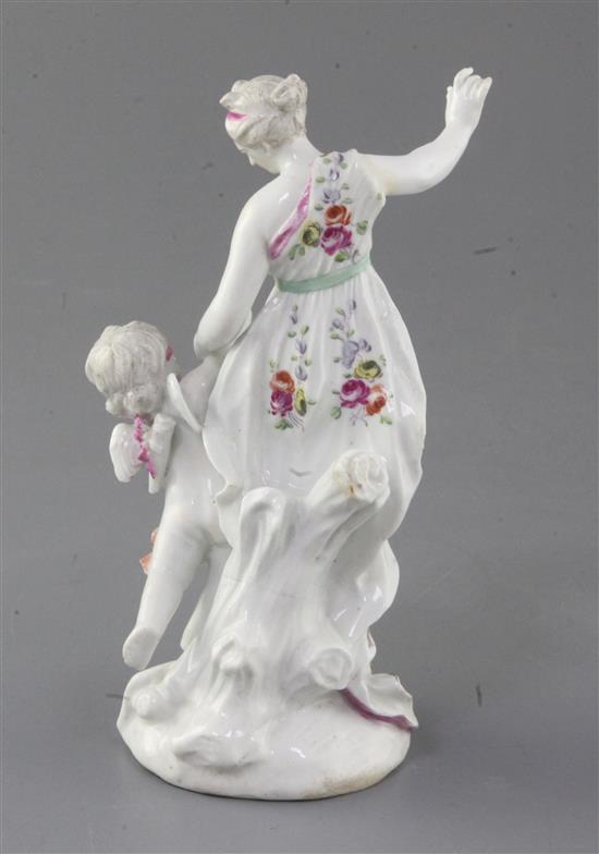 A rare early Derby group of Venus and Cupid, c.1755-7, h. 16cm, small repairs